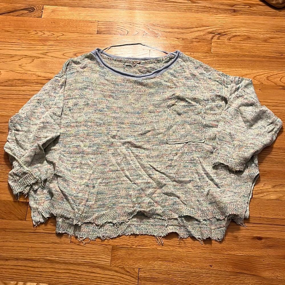 Free People multi-colored oversized sweater- size large